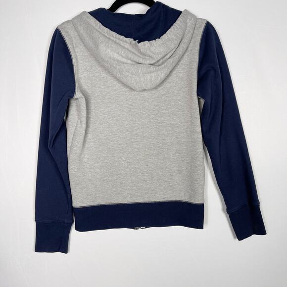 4Her Womens Small Chicago Bears Football Full Zip Sweatshirt Hoodie Gray Blue - Picture 2 of 10